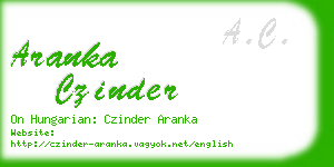 aranka czinder business card